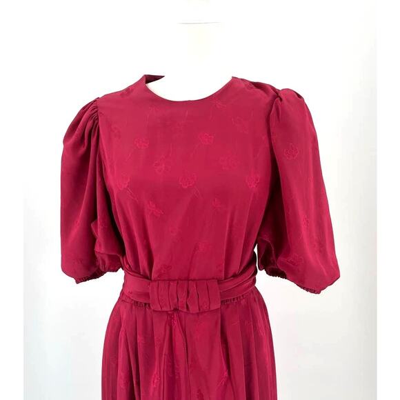 Lizzy & Johnny by Lucero Vintage Puff Sleeve Belted Dress - Picture 2 of 7